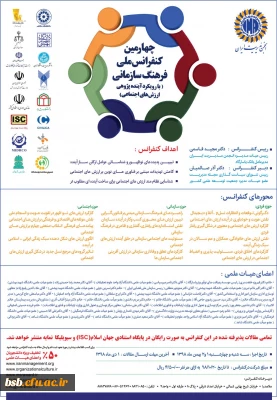 چهارمین کنفرانس ملی فرهنگ سازمانی ( با رویکرد آینده پژوهی ارزش های اجتماعی )